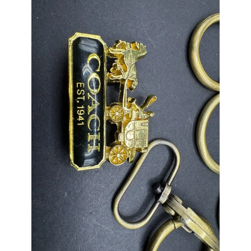 Coach Replacement Metal Brass Swivel Snap Hooks D Rings Lobster Claw Lot of 13